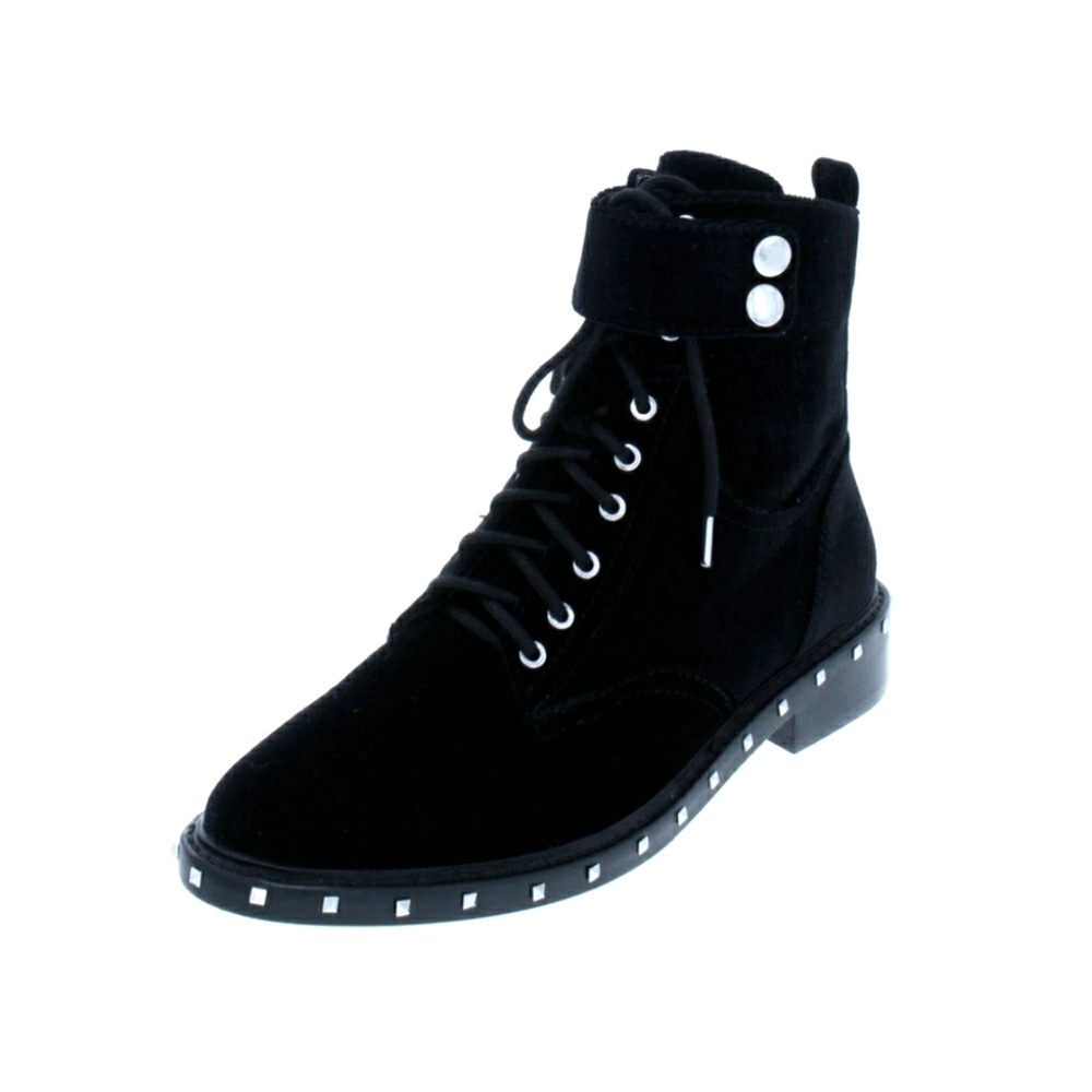Vince Camuto Talorini Velvet Studded Combat Boots - Picture 3 of 5